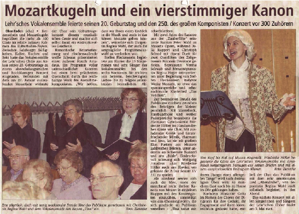 20070123 Offenbach Post - Mozartkugeln und ein vierstimmiger Kanon